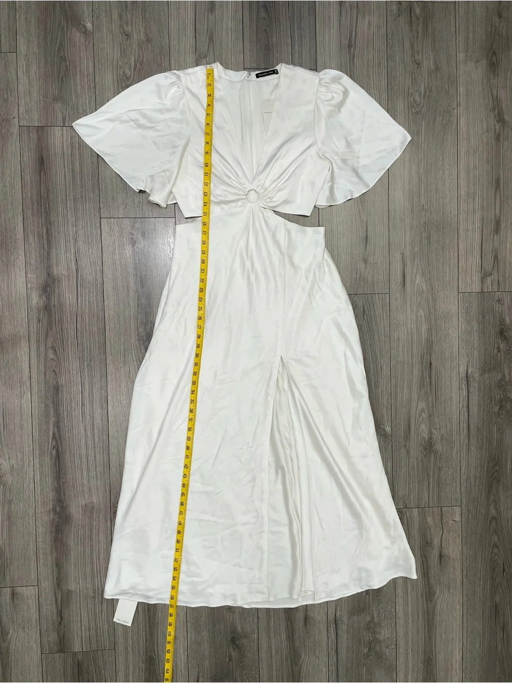 NWT Abercrombie & Fitch Angel Sleeve O-Ring Cutout Maxi Dress Size XLP